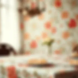 Intricate fabric patterns reflecting tablecloth origins