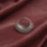 Elegant display of a moon septum ring atop a velvet surface