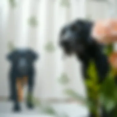 Material Variations of Black Lab Shower Curtains Comparison of different materials used in black lab shower curtains