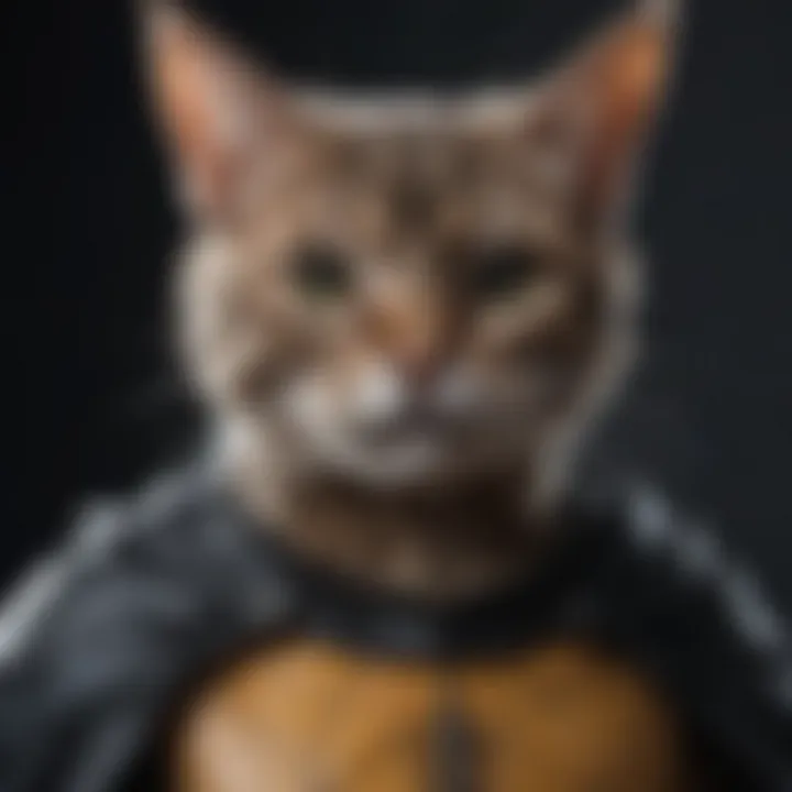 Sustainable materials used in crafting unique cat and bat costumes