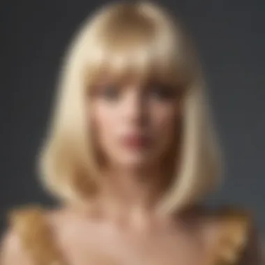 Blonde Wig as a Fashion Statement Fashionable individual showcasing a blonde wig