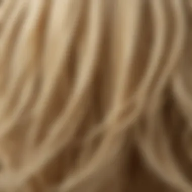 Material Analysis of Blonde Wigs Close-up of high-quality wig fibers