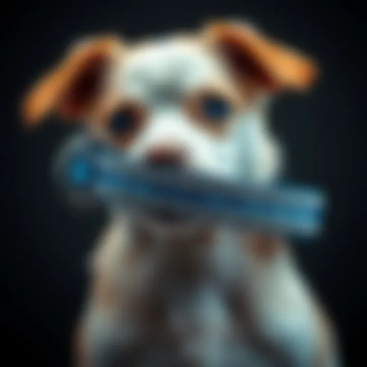 Elegant blue rhinestone collar adorned with sparkling gems