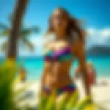 Vibrant Patterns in Tankinis Stylish tankini swim top featuring vibrant patterns