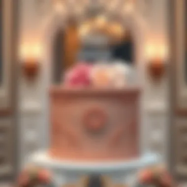 Enhancing Luxurious Cake Designs Elegant diamond cake topper enhancing a luxurious cake design