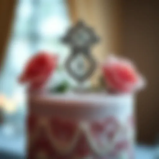 Exquisite diamond cake topper showcasing intricate craftsmanship