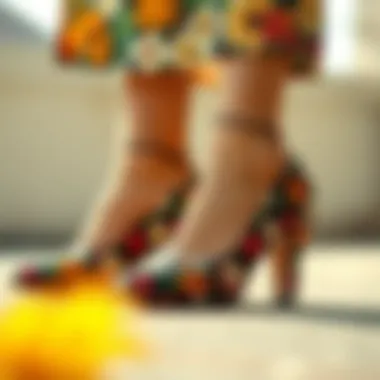 Floral Footwear in Fashion Stylish outfit paired with floral shoes