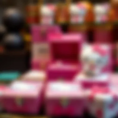 Hello Kitty jewellery boxes elegantly displayed in a collection