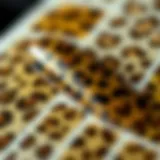 Intricate Leopard Nail Sticker Patterns A close-up of leopard nail stickers showcasing intricate patterns and textures