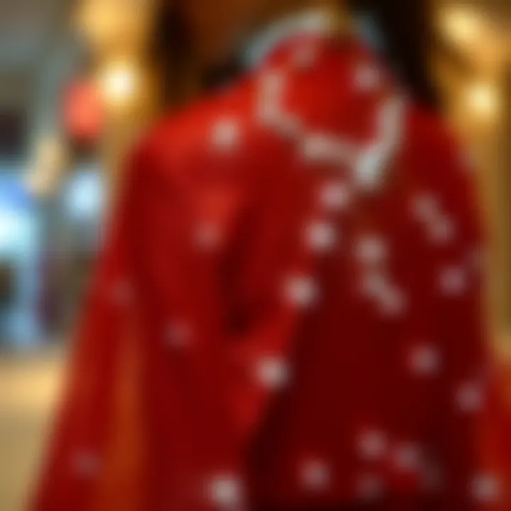 Fashion garment embellished with luminous beads