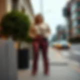 Elegantly styled plus size sequin flare pants with a chic top.