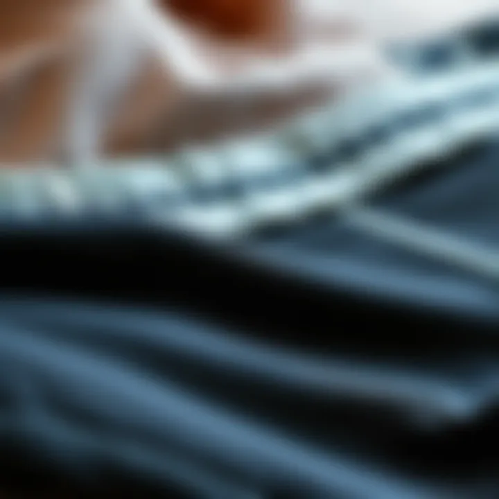 Close-up of fabric textures