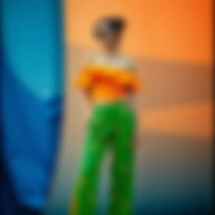 Vibrant Fabric Choices for Off-the-Shoulder Pants Sets Stylish fabric choices for off-the-shoulder pants sets in vibrant colors