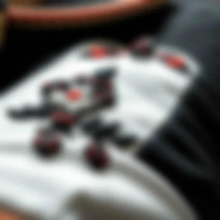 Intricate embroidery details on a bomber jacket