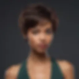 Elegant pixie wig showcasing natural texture suitable for African American hair