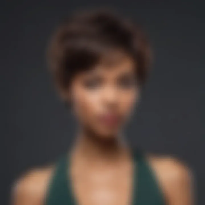 Elegant pixie wig showcasing natural texture suitable for African American hair