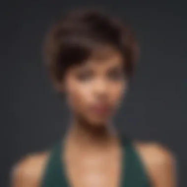 Elegant Pixie Wig for Natural Texture Elegant pixie wig showcasing natural texture suitable for African American hair