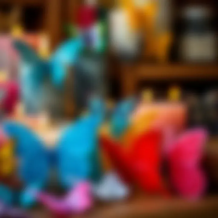 Diverse Butterfly Candle Collection Collection of butterfly candles in various colors and sizes