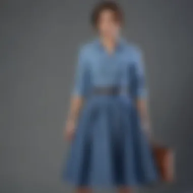 Versatile Outfit Ideas with Chambray Midi Skirt Creative outfit combinations showcasing a chambray midi skirt