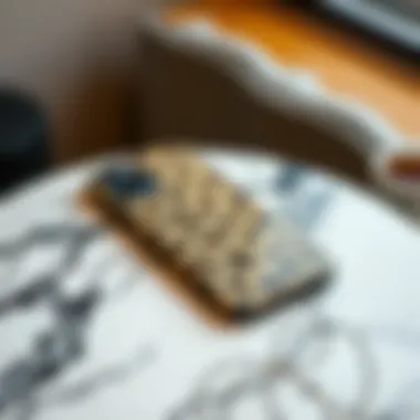 Cheetah Print Case on Trendy Surface Cheetah print iPhone 12 Pro Max case placed on a stylish surface