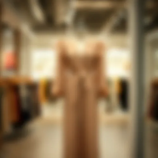 Elegant chiffon sleeve jumpsuit displayed on a mannequin in a boutique.