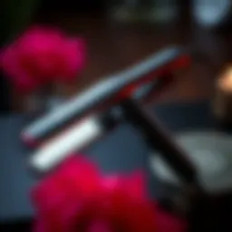 Cordless flat iron showcasing sleek design and advanced technology