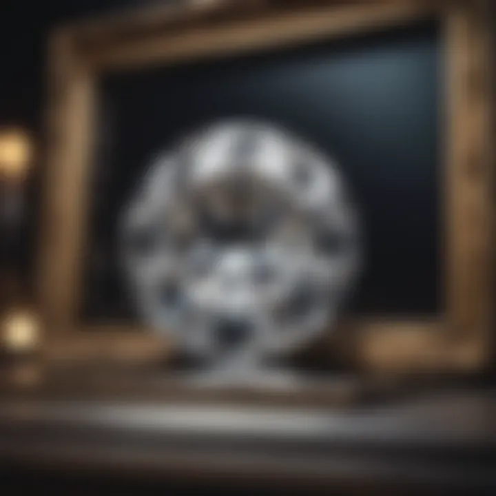 A finished diamond art piece displayed elegantly in a frame