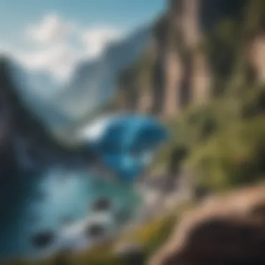 An intricate diamond painting pattern showcasing a scenic landscape
