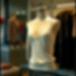 A stylish criss cross camisole displayed on a mannequin