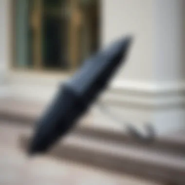 A Sleek Stylish Compact Umbrella Stylish compact umbrella with sleek design