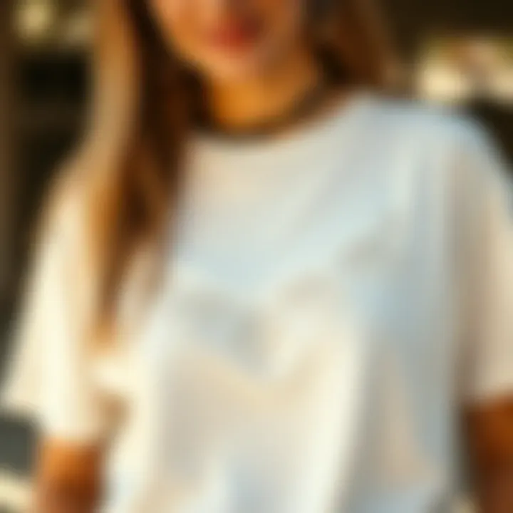 Chic Ensemble with Lace Trim Stylish lace trim T-shirt paired with accessories