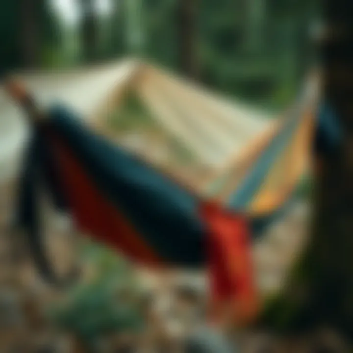 Materials Used in Enclosed Hammocks A detailed display of various materials used in enclosed hammock construction