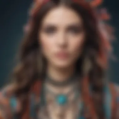 Eclectic Accessories of Boho Fashion An array of eclectic accessories showcasing bohemian style