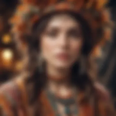 A close-up of sustainable materials used in bohemian fashion