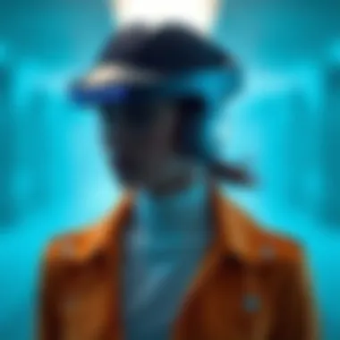 Futuristic Hat Design with Sound Technology Futuristic design of a hat that merges style with cutting-edge sound technology