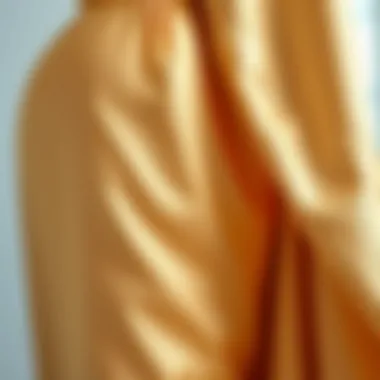 Luxurious Fabric of Maternity Cape Gown Close-up of luxurious fabric used in maternity gown