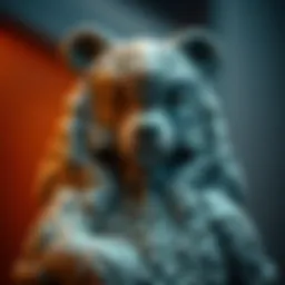 Intricate design of a 3D bear case showcasing unique patterns.