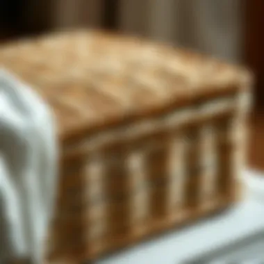 Intricate Weave of Seagrass Storage Box Close-up of the intricate weave of a seagrass storage box