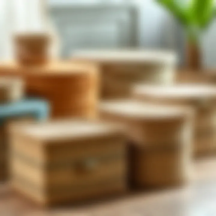 Diverse Seagrass Storage Box Collection Variety of seagrass storage boxes showcasing different sizes and colors