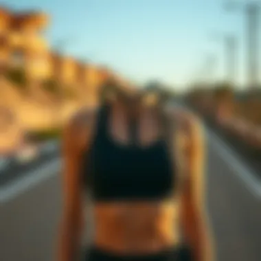 Polo sports bra set displayed in an active lifestyle context