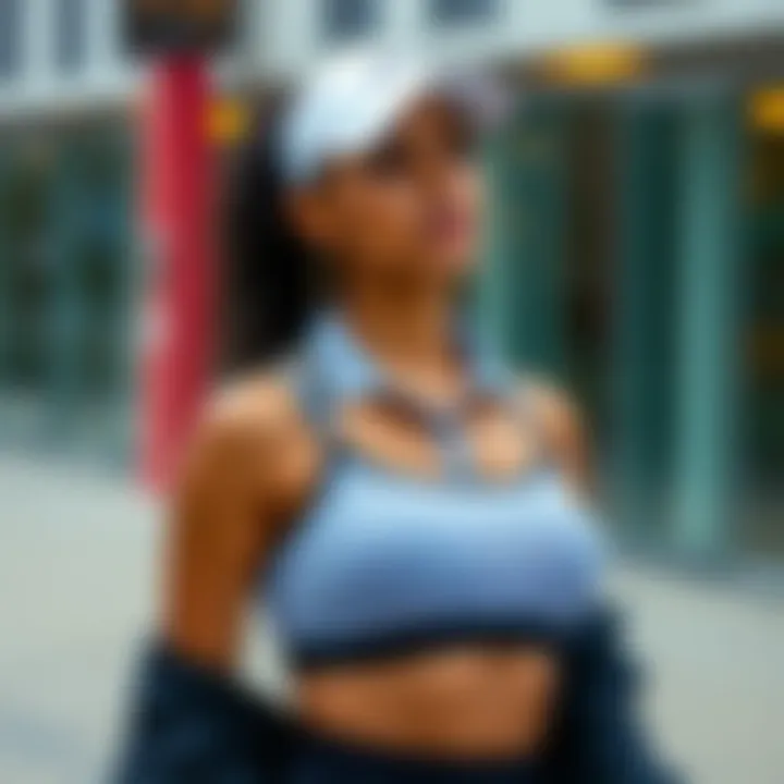 Trendy activewear collection featuring polo sports bra