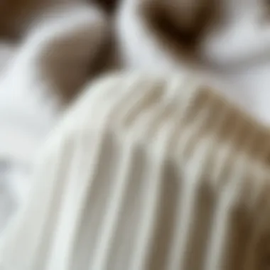 Soft Texture of Ribbed Knit Fabric Close-up of ribbed fabric texture showcasing its softness