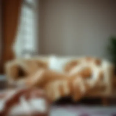Stylish Ribbed Knit Lounge Set on a Contemporary Sofa Ribbed knit lounge set displayed on a modern sofa