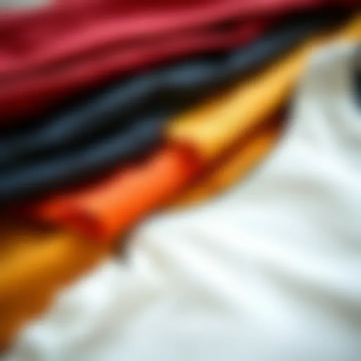 Eco-friendly fabric samples showcasing color options
