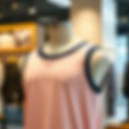 Stylish ringer tank top displayed on a mannequin