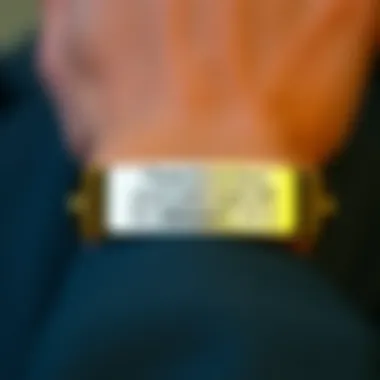 Stylish Bracelet with Motivational Quotes Close-up of a stylish bracelet with motivational quotes