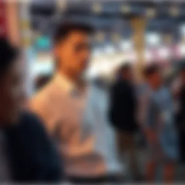 Sheer Shirt at a Fashionable Gathering A well-dressed individual in a sheer shirt at a fashionable event.