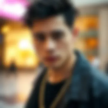 Fashion Statement with a Jesus Chain A stylish individual wearing a Jesus chain as a fashion statement