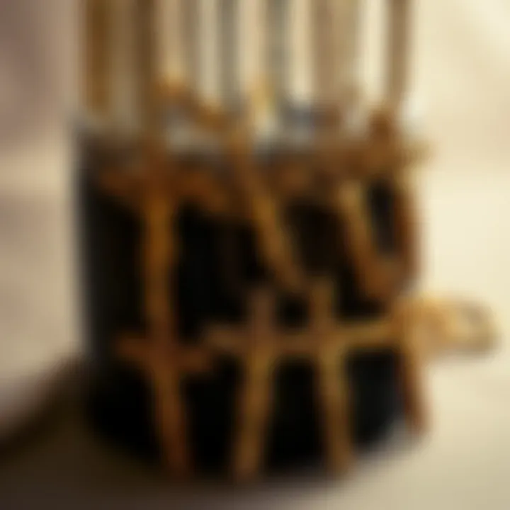 Various styles of Jesus chains displayed elegantly on a surface