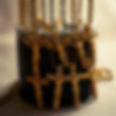 Diverse Styles of Jesus Chains Various styles of Jesus chains displayed elegantly on a surface
